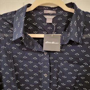 NEW WITH TAGS Elegant Pattern Blouse - EDDIE BAUER Size L